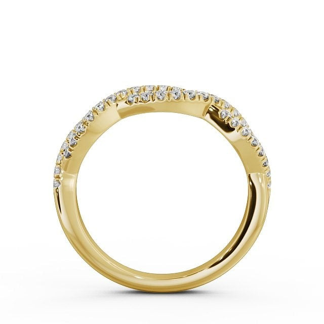 Ruby Half Eternity 0.24ct Round Lab Diamond Crossover Style